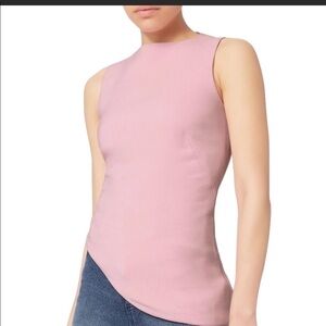 Brandon Maxwell Pink Asymmetrical Top NWT